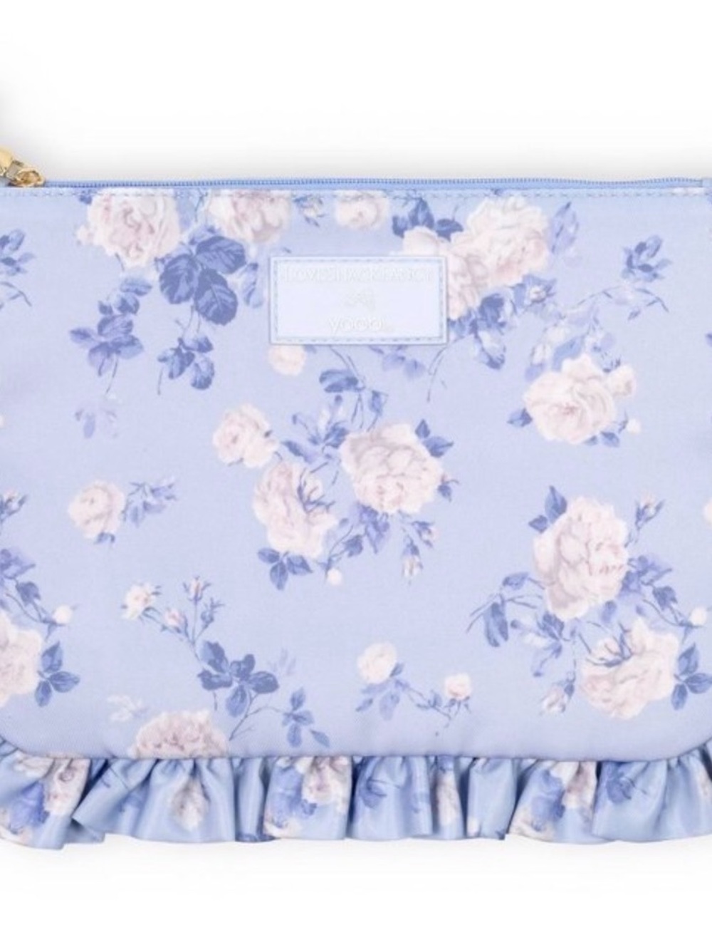 LoveShackFancy x Target Everblooming Rosettes Flat Zip Pouch with Ruffles - Picture 3 of 4